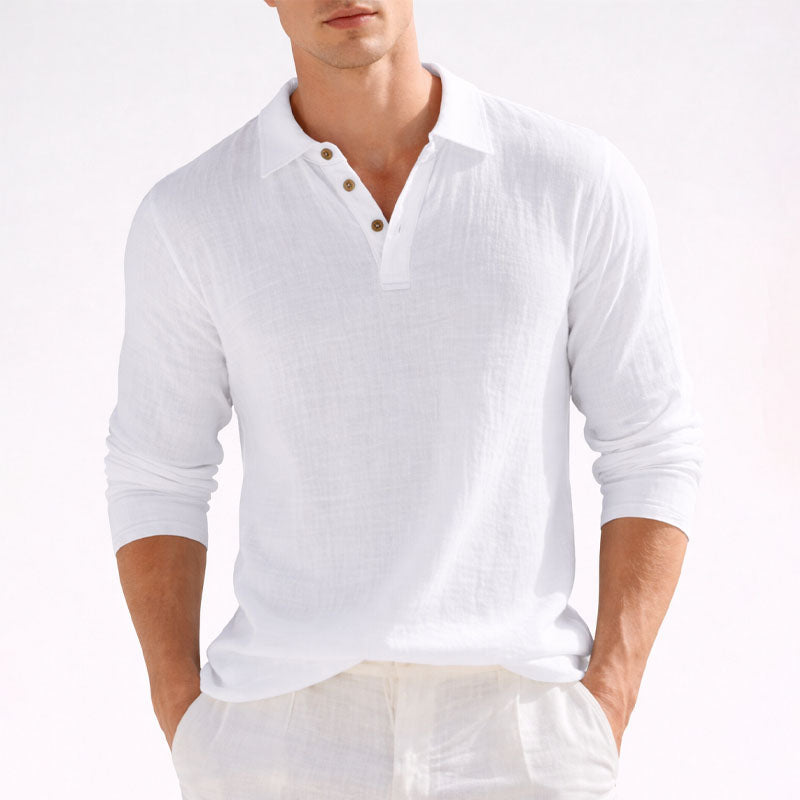 Franco Bianchi Long Sleeve Shirt with Polo Collar