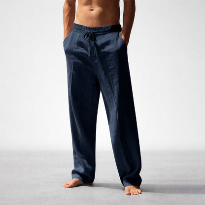 Franco Bianchi Straight Leg Pants with Elastic Waistband