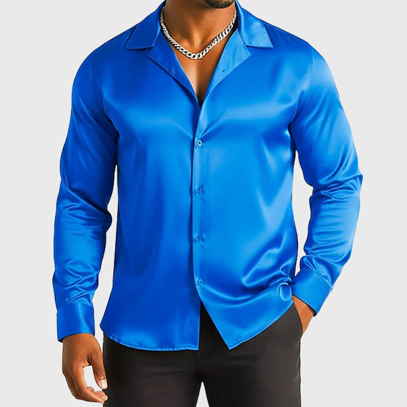Jack Washington Formal Button-Up Satin Shirt