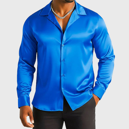 Jack Washington Formal Button-Up Satin Shirt