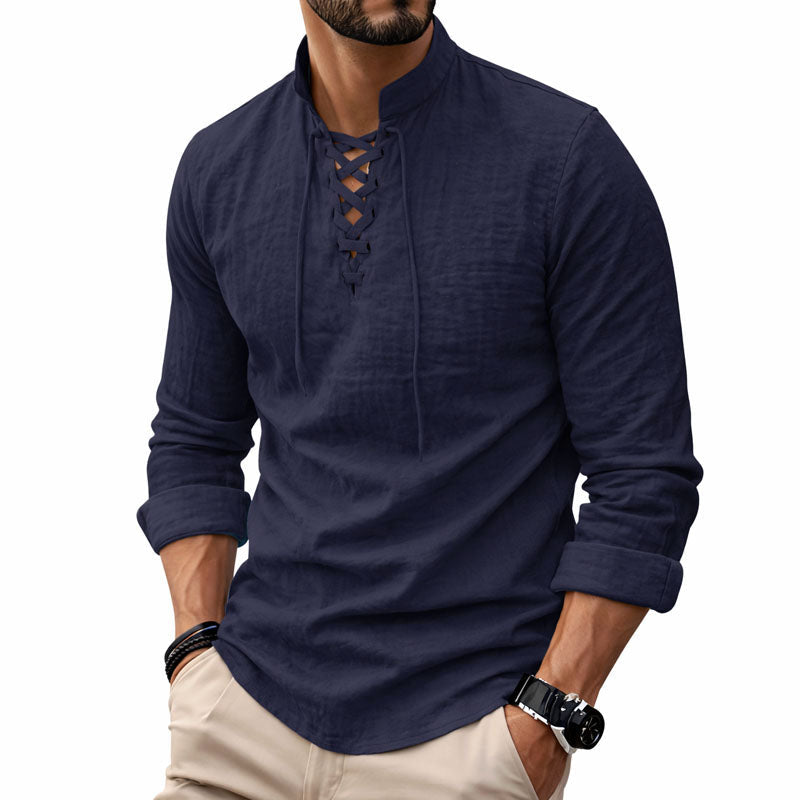 Jack Washington Lace-Up Long Sleeve Shirt