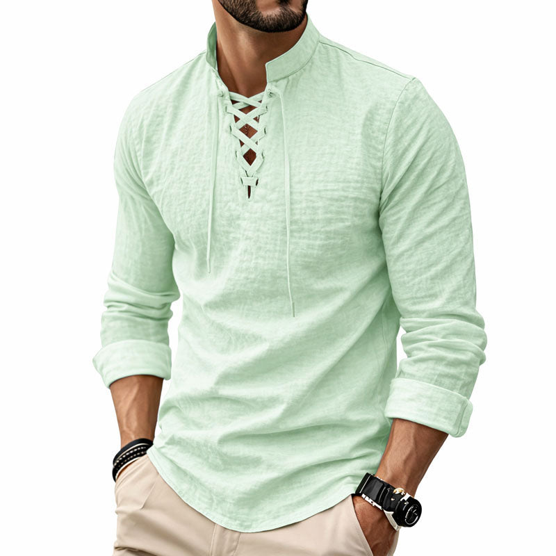 Jack Washington Lace-Up Long Sleeve Shirt