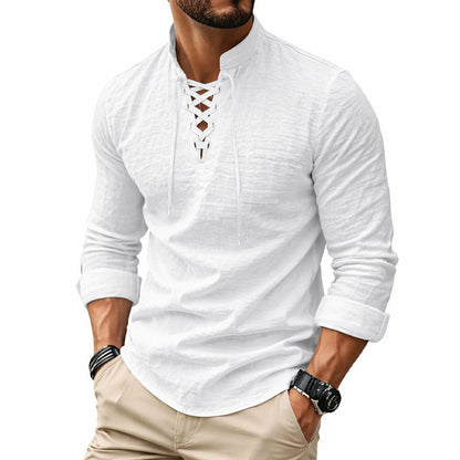 Jack Washington Lace-Up Long Sleeve Shirt