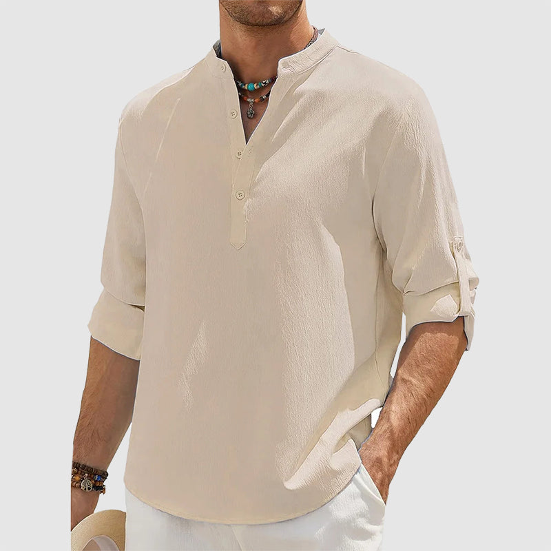 Jack Washington Linen Shirt with Half Button Placket