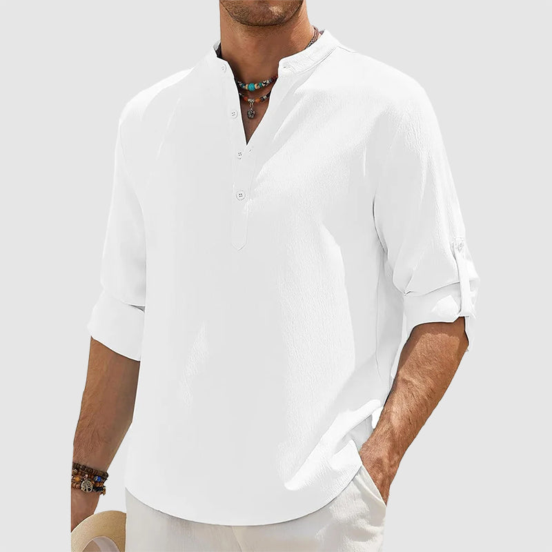 Jack Washington Linen Shirt with Half Button Placket