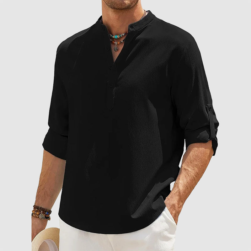Jack Washington Linen Shirt with Half Button Placket