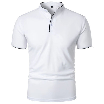 Jack Washington Stand Collar T-Shirt with Contrast Trim