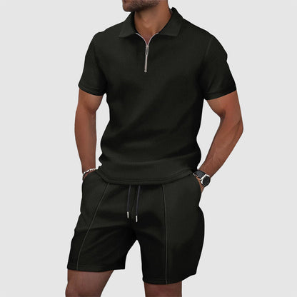 Jack Washington Waffle Polo Shirt and Shorts Set