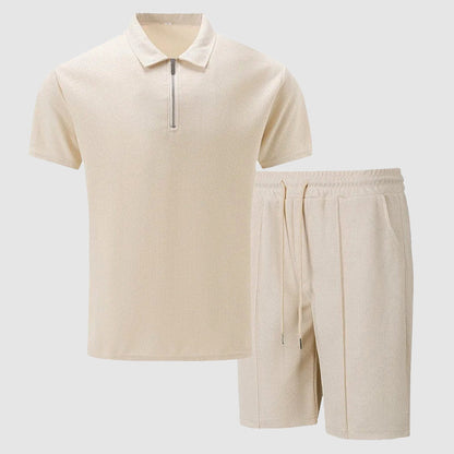 Jack Washington Waffle Polo Shirt and Shorts Set