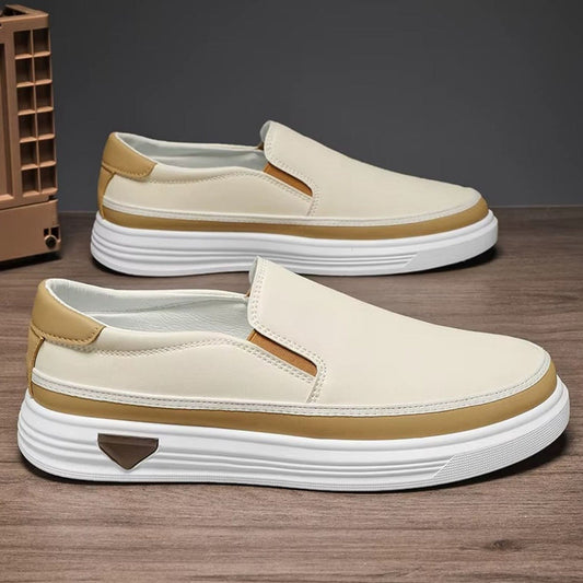 James - Men's Slip-On Sneakers with Side Elastic Panels
