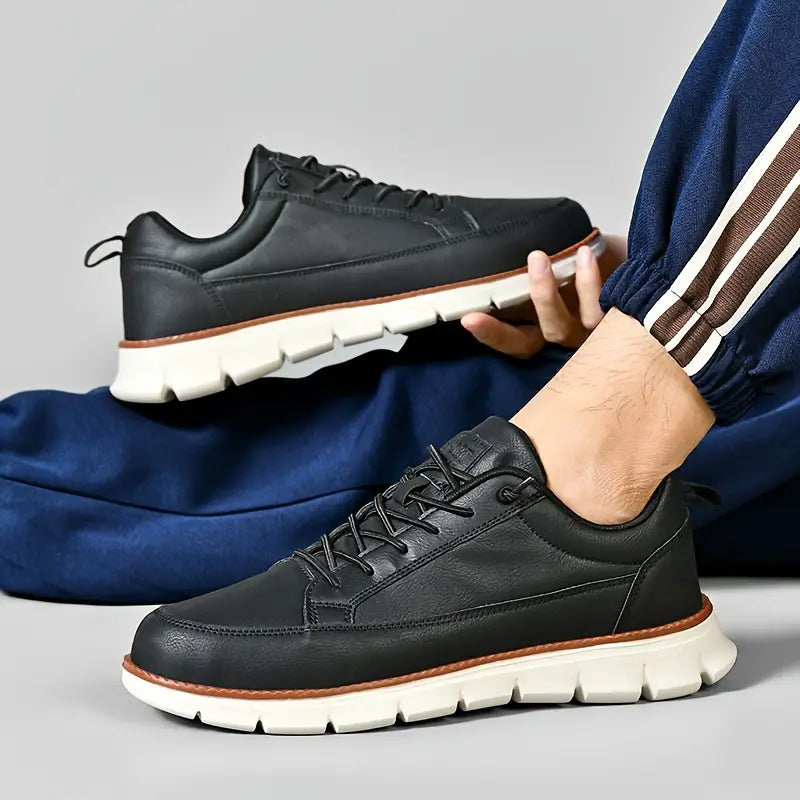 James Scott Lace-Up Sneakers with Textured Sole
