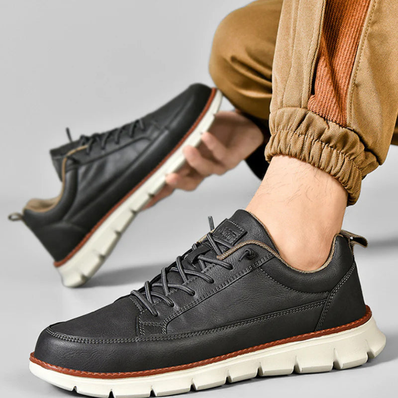 James Scott Lace-Up Sneakers with Textured Sole
