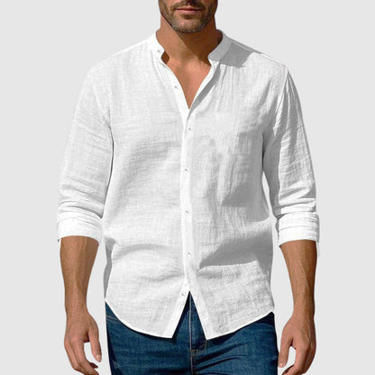 James Scott Linen Button-Up Shirt