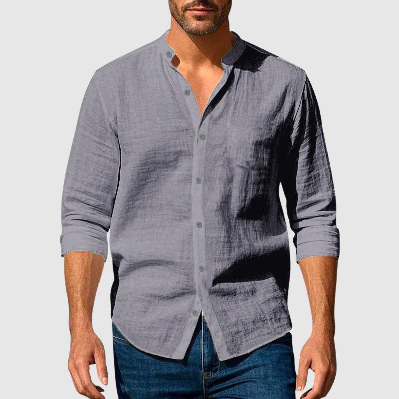James Scott Linen Button-Up Shirt