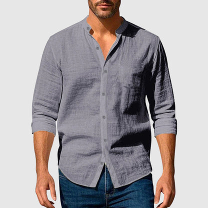 James Scott Linen Button-Up Shirt