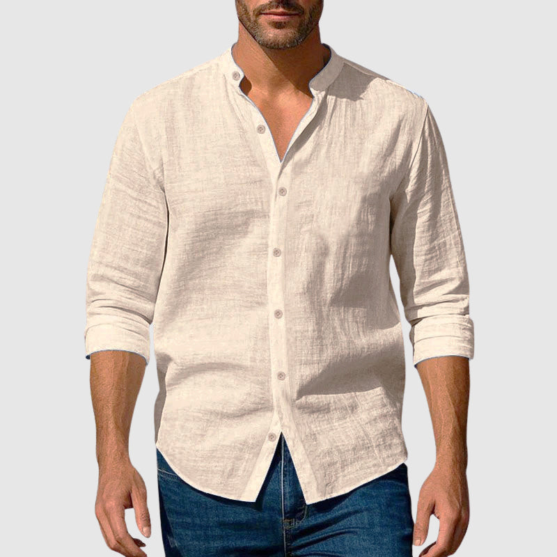 James Scott Linen Button-Up Shirt