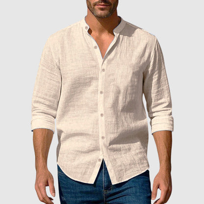 James Scott Linen Button-Up Shirt