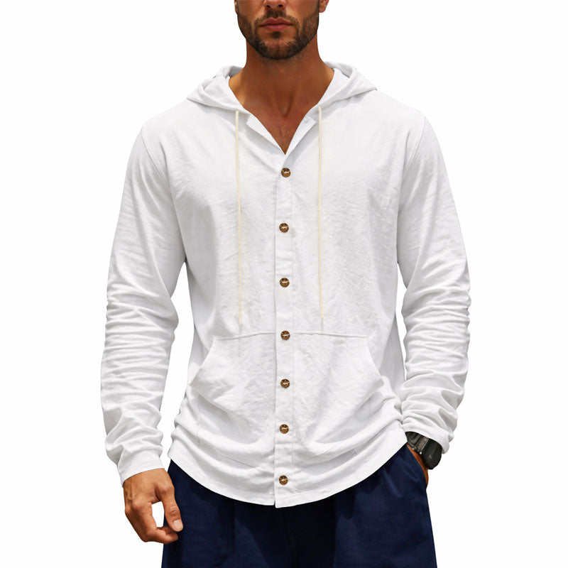 James Scott Long Sleeve Hooded Shirt