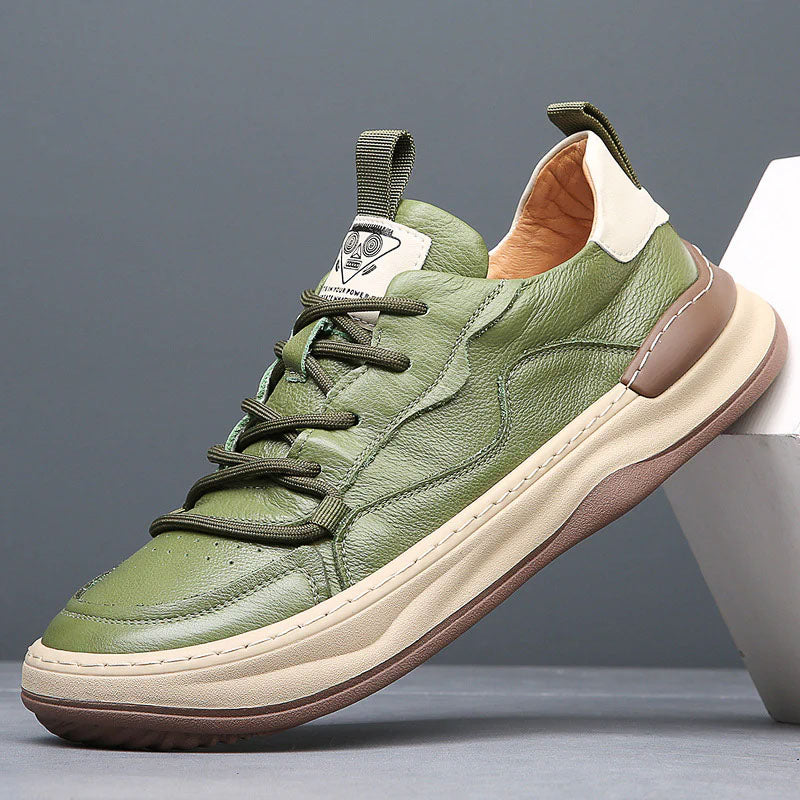 James Scott Low-Top Leather Sneakers