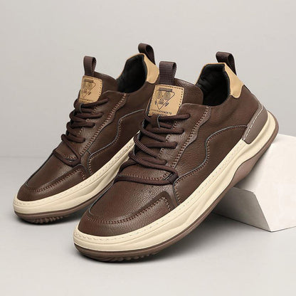 James Scott Low-Top Leather Sneakers
