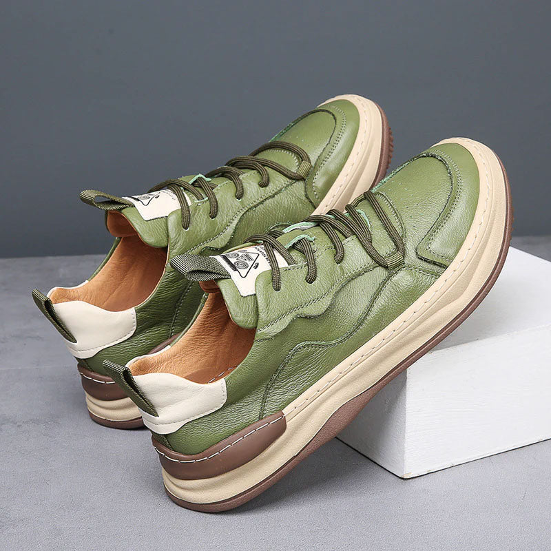 James Scott Low-Top Leather Sneakers