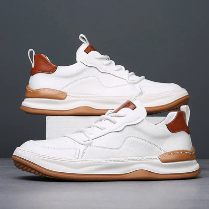 James Scott Low-Top Leather Sneakers