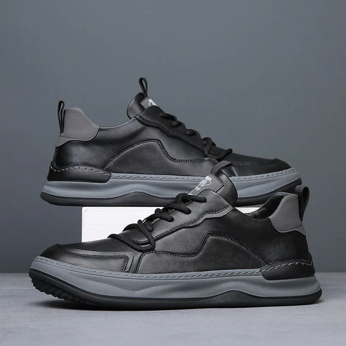 James Scott Low-Top Leather Sneakers