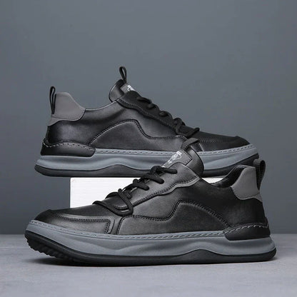 James Scott Low-Top Leather Sneakers