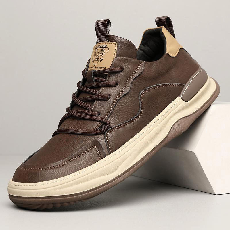 James Scott Low-Top Leather Sneakers