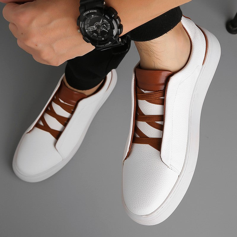 James Scott Low-Top Sneakers with Elastic Lace