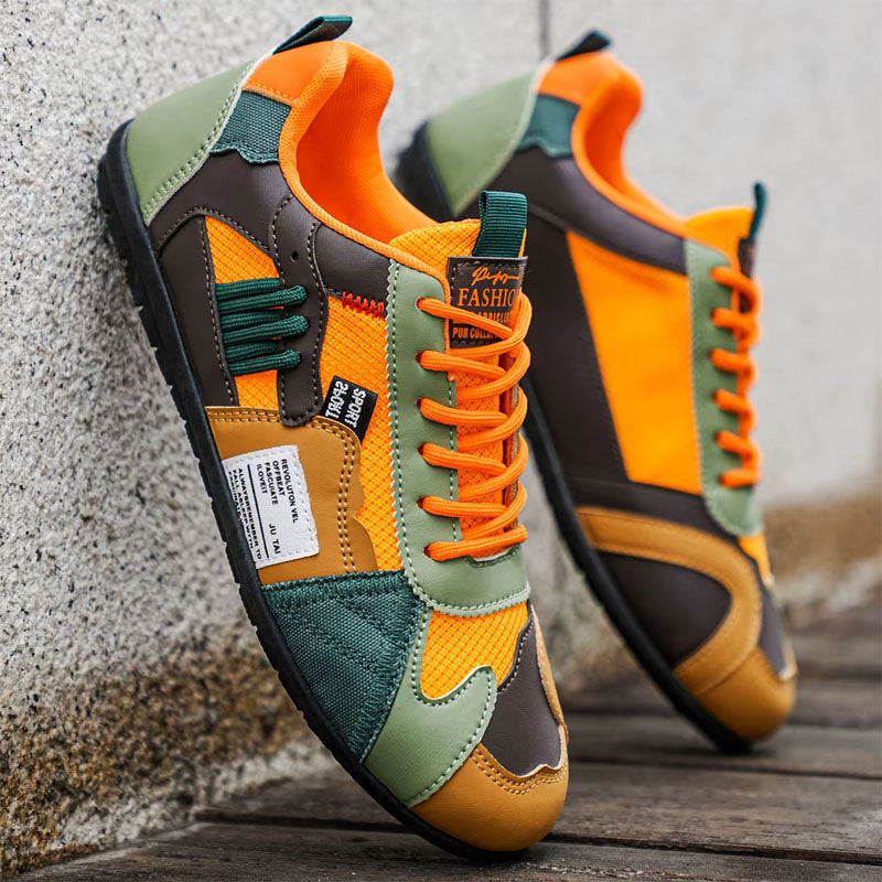 James Scott Low-Top Sneakers with Textured Panels