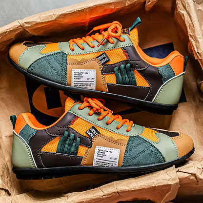 James Scott Low-Top Sneakers with Textured Panels