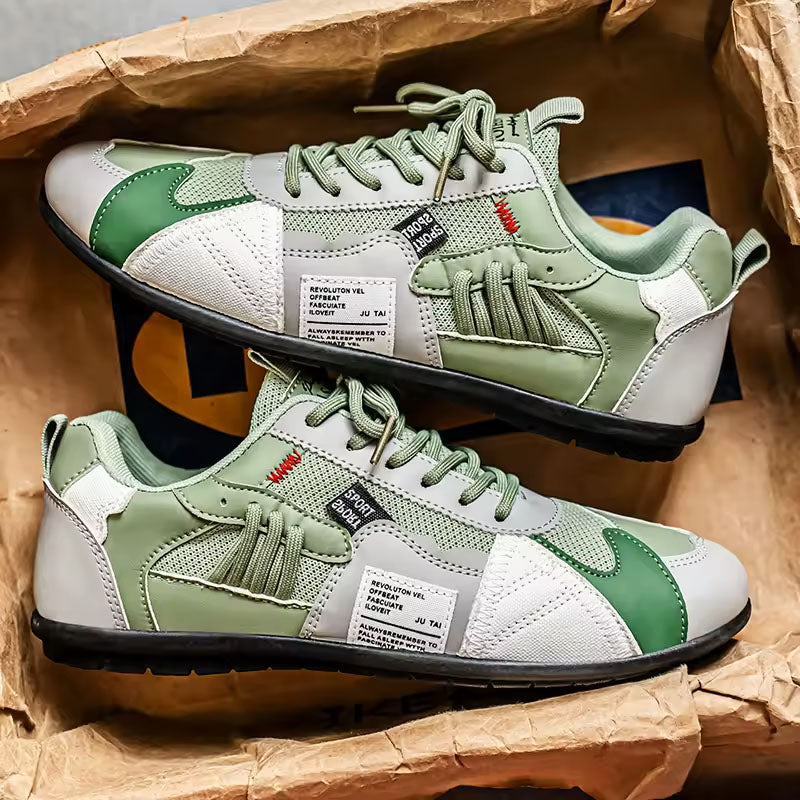 James Scott Low-Top Sneakers with Textured Panels