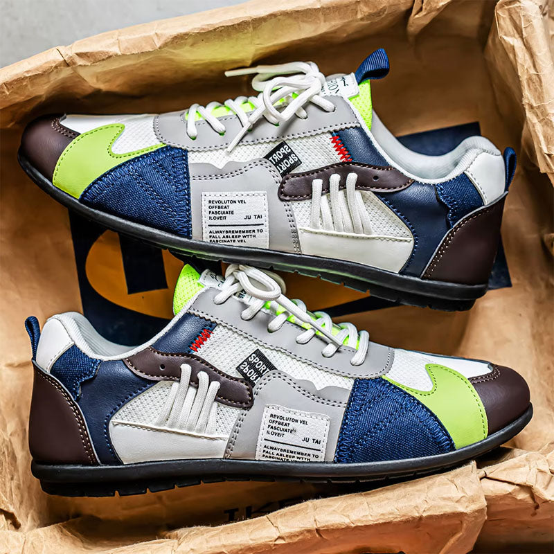 James Scott Low-Top Sneakers with Textured Panels