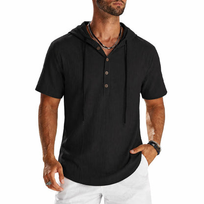James Scott Short Sleeve Hooded Shirt