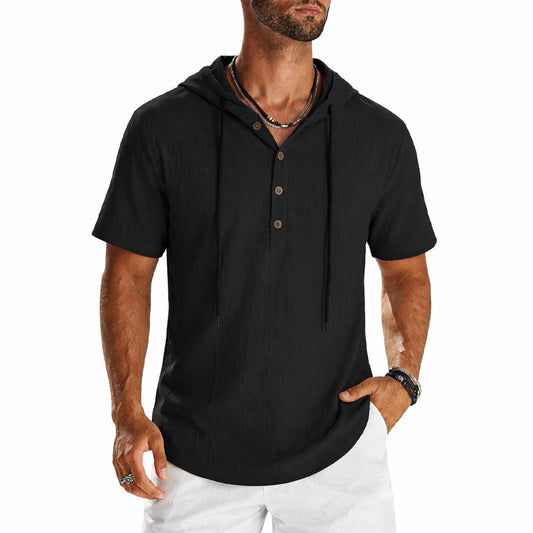 James Scott Short Sleeve Hooded Shirt