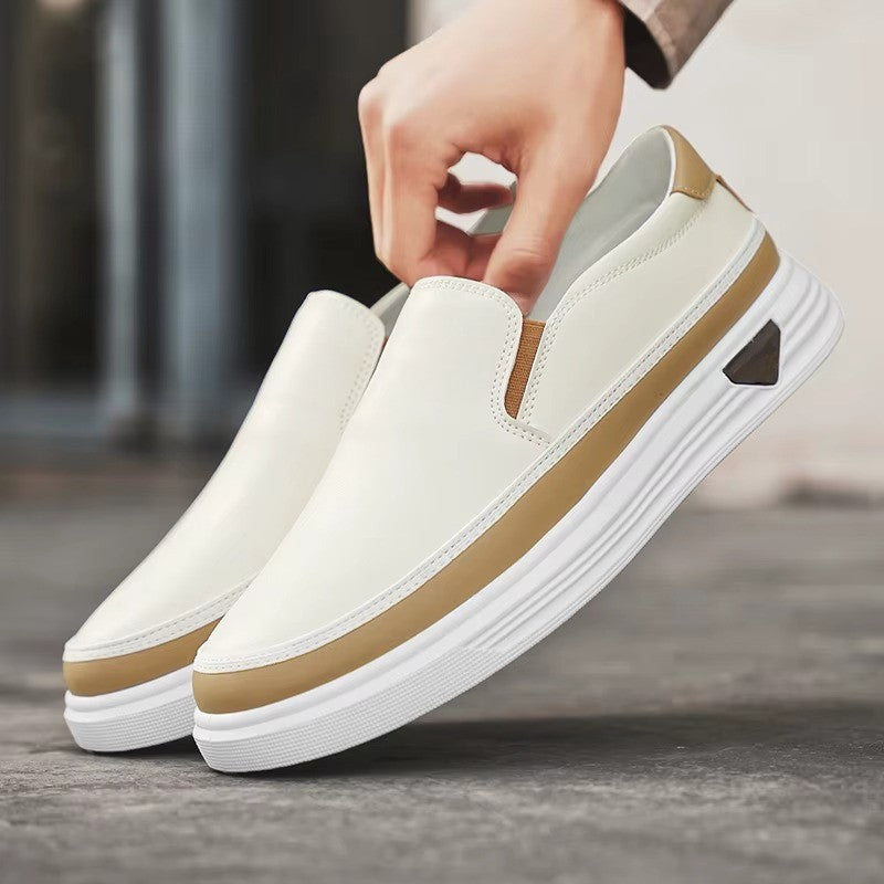 James - Men's Slip-On Sneakers with Side Elastic Panels