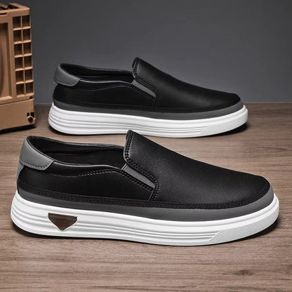 James - Men's Slip-On Sneakers with Side Elastic Panels