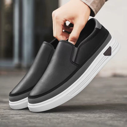 James - Men's Slip-On Sneakers with Side Elastic Panels