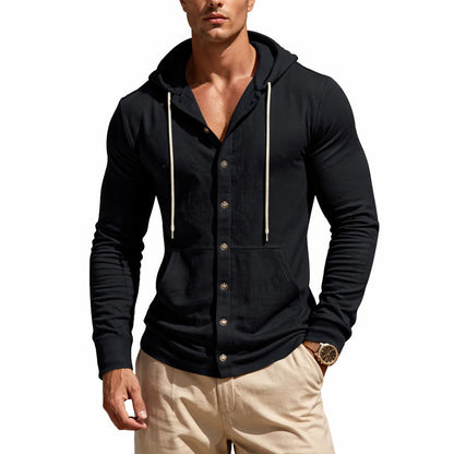 James Scott Long Sleeve Hooded Shirt