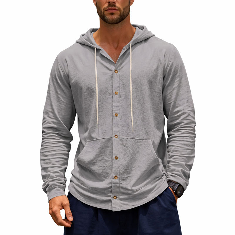 James Scott Long Sleeve Hooded Shirt