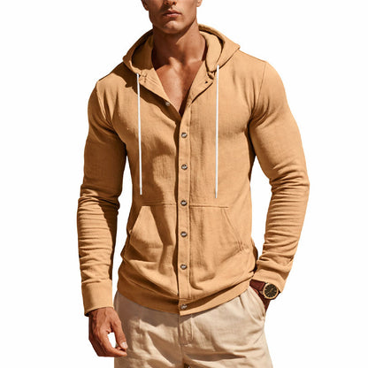 James Scott Long Sleeve Hooded Shirt