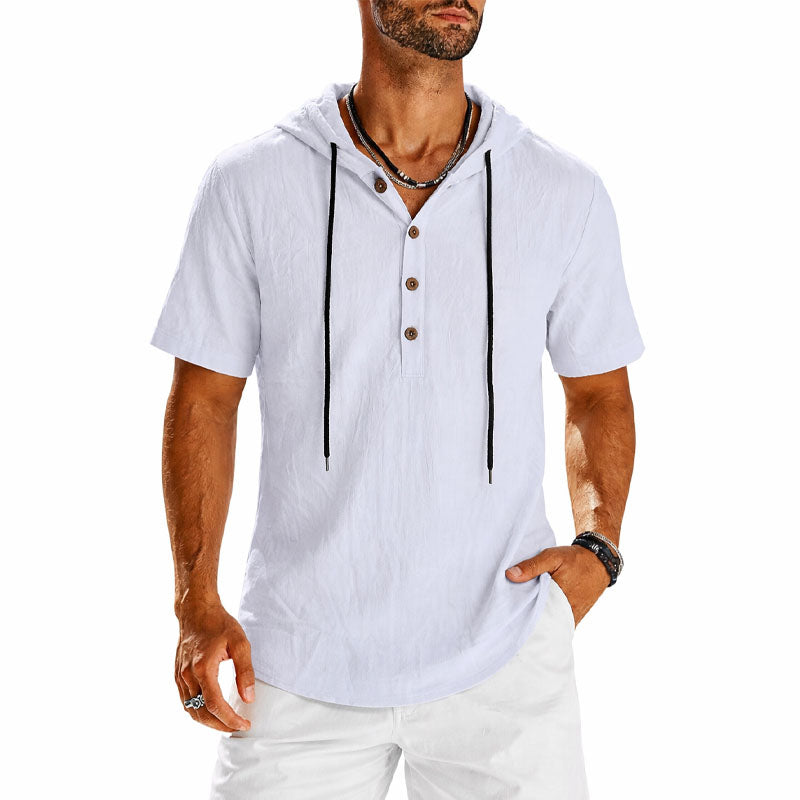 James Scott Short Sleeve Hooded Shirt