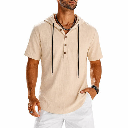 James Scott Short Sleeve Hooded Shirt