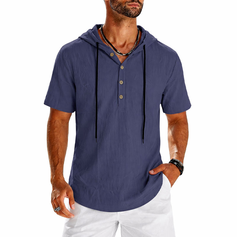 James Scott Short Sleeve Hooded Shirt