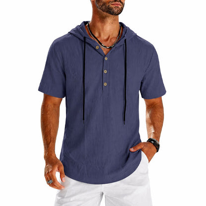 James Scott Short Sleeve Hooded Shirt
