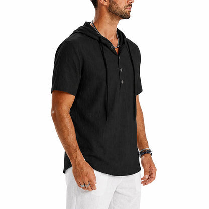 James Scott Short Sleeve Hooded Shirt