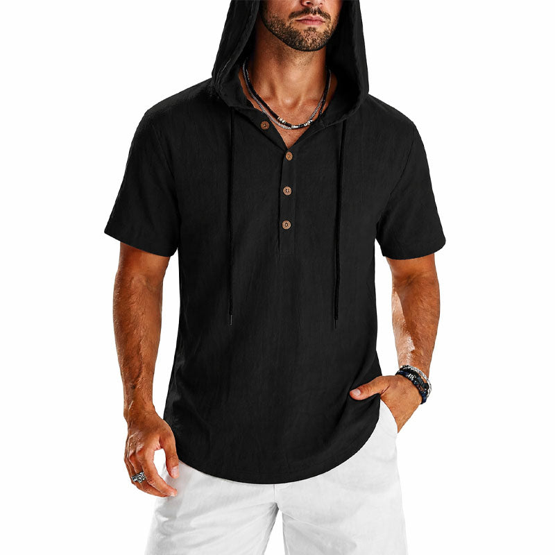 James Scott Short Sleeve Hooded Shirt