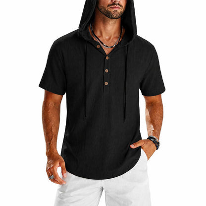 James Scott Short Sleeve Hooded Shirt