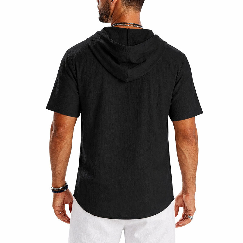 James Scott Short Sleeve Hooded Shirt